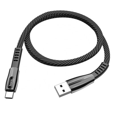Cablu de Date USB-A la Type-C 2.4A, 1.2m - Hoco Splendor (U70) - Grey - 4
