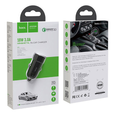 Incarcator Auto USB-A, 18W, 3A - Hoco (Z32 Speed Up) - Black - 7