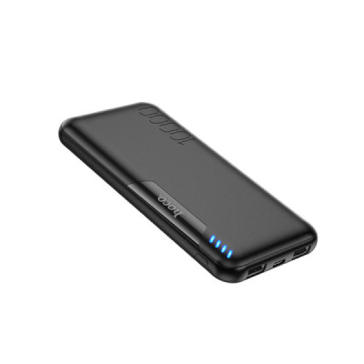 Baterie Externa 10000mAh, 2x USB, Micro-USB, tip C, LED - Hoco Easylink (J82) - Black - 2