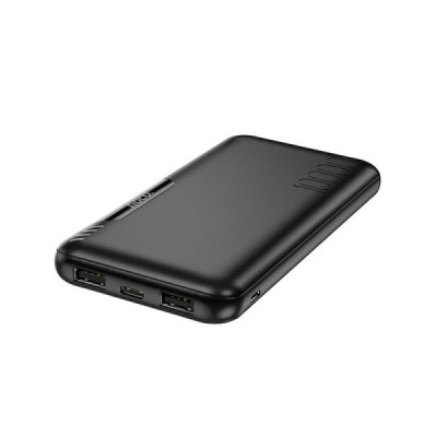 Baterie Externa 10000mAh, 2x USB, Micro-USB, tip C, LED - Hoco Easylink (J82) - Black - 5
