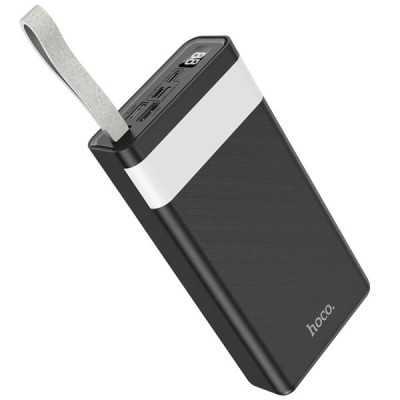 Baterie Externa 30000mAh, 2xUSB, Micro-USB, Type-C, Lightning - Hoco Powerful (J73) - Black - 1