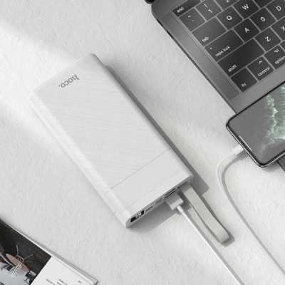 Baterie Externa 30000mAh, 2xUSB, Micro-USB, Type-C, Lightning - Hoco Powerful (J73) - Black - 4