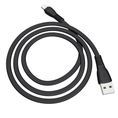 Cablu de Date USB-A la Lightning 12W, 2.4A, 1m - Hoco Noah (X40) - Black - 3