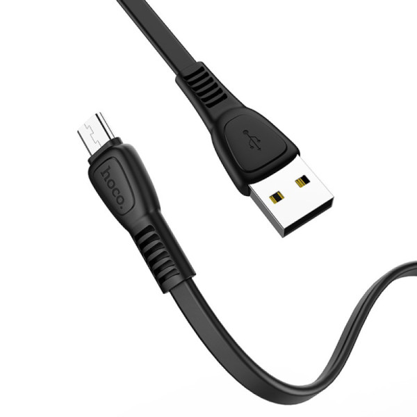 Cablu de Date USB-A la Micro-USB 12W, 2.4A, 1m - Hoco Noah (X40) - Black