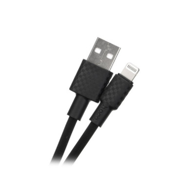 Cablu de Date USB-A la Lightning 10W, 2A, 1m - Hoco Superior style (X29) - Black - 3