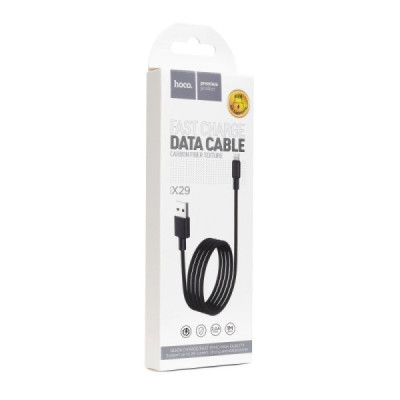 Cablu de Date USB-A la Lightning 10W, 2A, 1m - Hoco Superior style (X29) - Black - 6