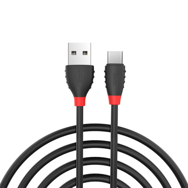 Cablu de Date USB-A la USB Type-C 10W, 2.4A, 1.2m - Hoco Excellent charge (X27) - Black