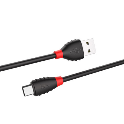 Cablu de Date USB-A la USB Type-C 10W, 2.4A, 1.2m - Hoco Excellent charge (X27) - Black - 2