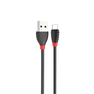Cablu de Date USB-A la USB Type-C 10W, 2.4A, 1.2m - Hoco Excellent charge (X27) - Black - 3