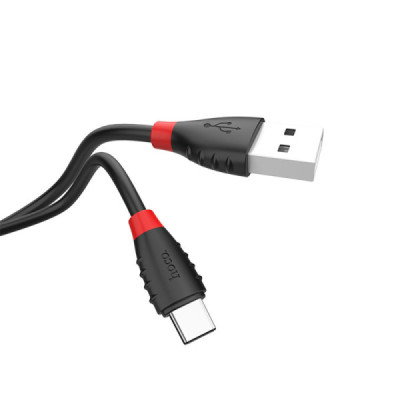 Cablu de Date USB-A la USB Type-C 10W, 2.4A, 1.2m - Hoco Excellent charge (X27) - Black - 4