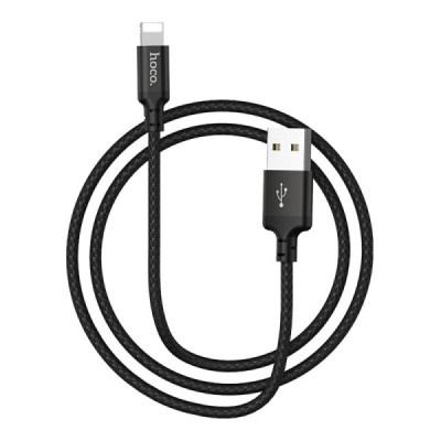 Cablu de Date USB-A la Lightning 2.4A, 2m - Hoco Times Speed (X14) - Black - 5