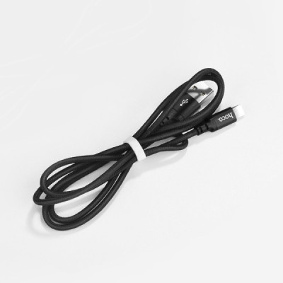 Cablu de Date USB-A la Lightning 2.4A, 2m - Hoco Times Speed (X14) - Black - 6