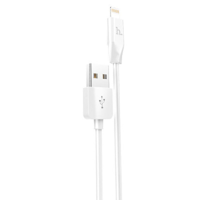 Cablu de Date USB-A la Lightning 10.5W, 2.4A, 2m - Hoco Rapid (X1) - White - 1