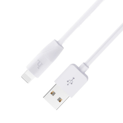 Cablu de Date USB-A la Lightning 10.5W, 2.4A, 2m - Hoco Rapid (X1) - White - 2