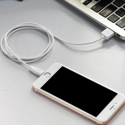 Cablu de Date USB-A la Lightning 10.5W, 2.4A, 2m - Hoco Rapid (X1) - White - 4
