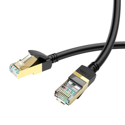 Cablu de Internet RJ45 la RJ45 1Gbps, 1m - Hoco Level (US02) - Black - 2