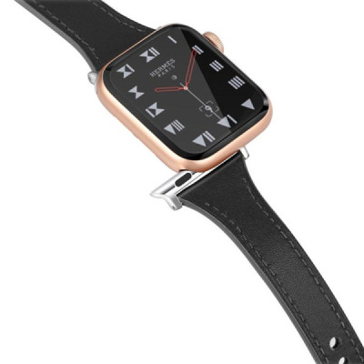 Curea dama pentru Apple Watch 1/2/3/4/5/6/7/8/9/SE/SE 2/Ultra/Ultra 2 (42/44/45/49mm) - Techsuit Watchband (W033) - Black - 2