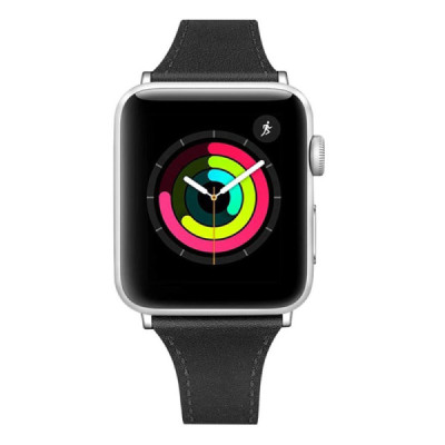 Curea dama pentru Apple Watch 1/2/3/4/5/6/7/8/9/SE/SE 2/Ultra/Ultra 2 (42/44/45/49mm) - Techsuit Watchband (W033) - Black - 3