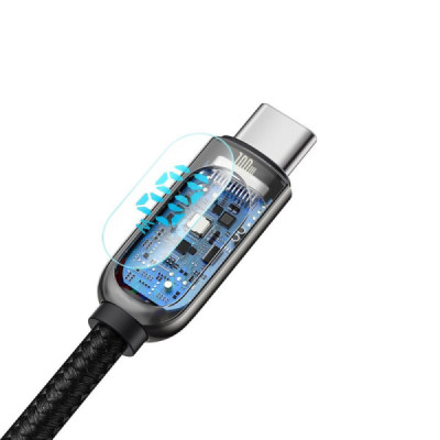 Cablu de Date Type-C la Type-C 100W, Fast Charging, 1m - Baseus Display (CATSK-B01) - Black - 2