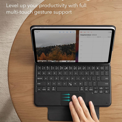 Husa + tastatura iPad Air 4 (2022) ESR Rebound Magnetic, negru - 8