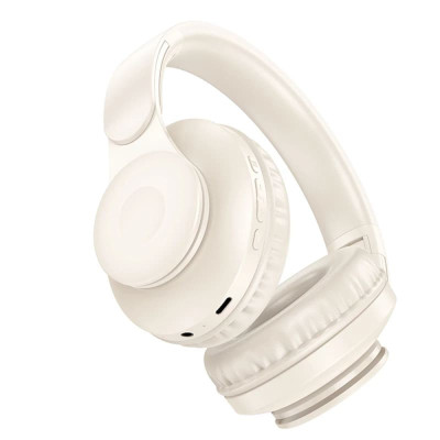 Casti Bluetooth wireless over-ear cu microfon Hoco W45, albastru - 4