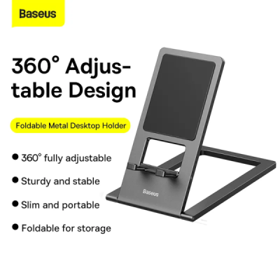 Suport Birou Telefon / Tableta - Baseus Foldable (LUKP000013) - Gray - 6