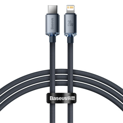 Cablu USB-C Lightning Baseus 20W, 1.2m, negru, CAJY000201 - 1