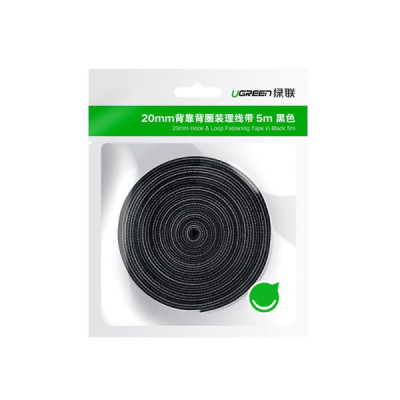 Organizator Cabluri Velcro 20mm x 2m - Ugreen (40354) - Black - 11