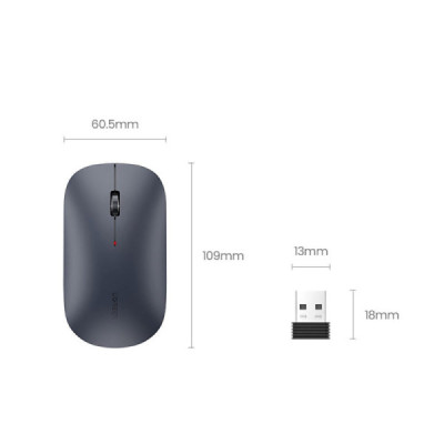 Mouse Fara Fir 1000-4000 DPI - Ugreen Slim Design (90372) - Black - 7