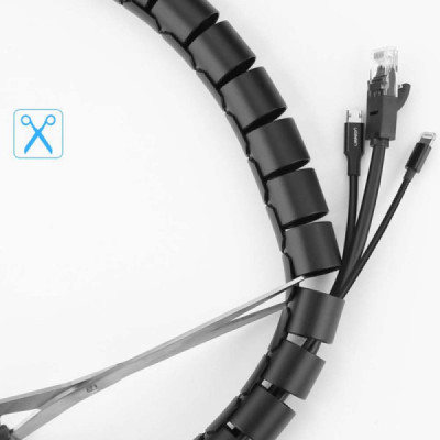 Organizator Cabluri Universal 25mm x 1.5m - Ugreen Protection Tube DIA (30818) - Black - 8