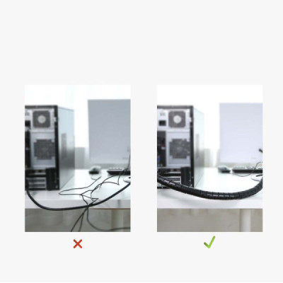 Organizator Cabluri Universal 25mm x 1.5m - Ugreen Protection Tube DIA (30818) - Black - 10