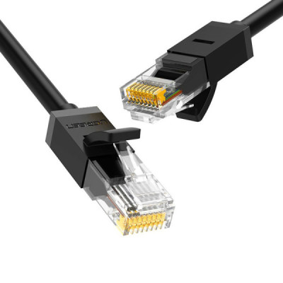 Cablu de Internet RJ45 la RJ45 Cat 6 1000Mbps, 0.5m - Ugreen (20158) - Black - 1