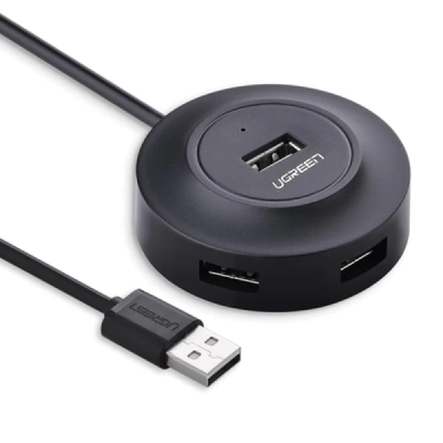 Hub USB-A la 4x USB-A 2.0, Micro-USB 1m - Ugreen (20277) - Black - 1