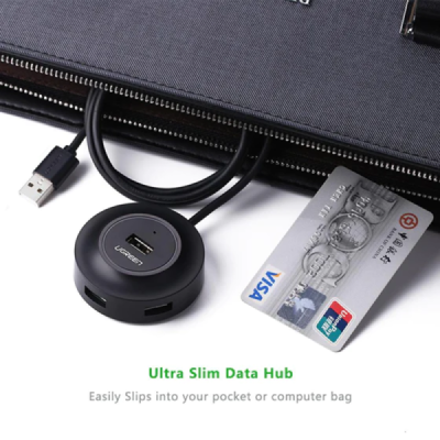 Hub USB-A la 4x USB-A 2.0, Micro-USB 1m - Ugreen (20277) - Black - 6