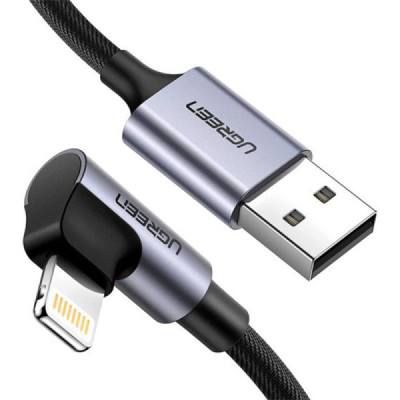 Cablu de Date USB la Lightning 2.4A, 1.5m - Ugreen (60770) - Black - 1