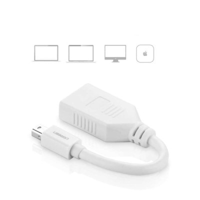Convertor Mini DisplayPort la DisplayPort 4k@2k, 15cm - Ugreen (10445) - White - 6