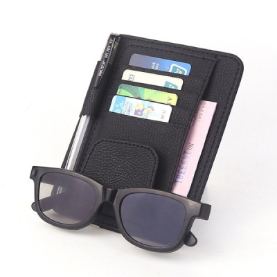 Suport pentru ochelari auto - Techsuit Car Sun Mount Organizer (CO- S1) - Black - 1