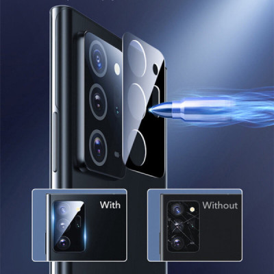 Folie Camera pentru Samsung Galaxy Note 20 Ultra / Note 20 Ultra 5G - Techsuit Full Camera Glass - Black - 6