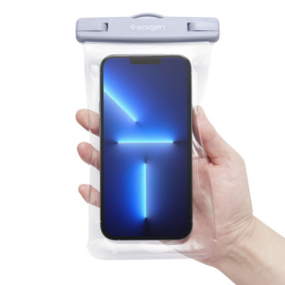 Husa universala pentru telefon (set 2) - Spigen Waterproof Case A601 - Aqua Blue - 4
