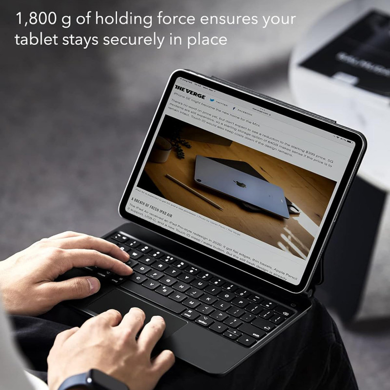 Husa + tastatura iPad 10 (2022) 10.9 ESR Rebound Magnetic, negru - 3