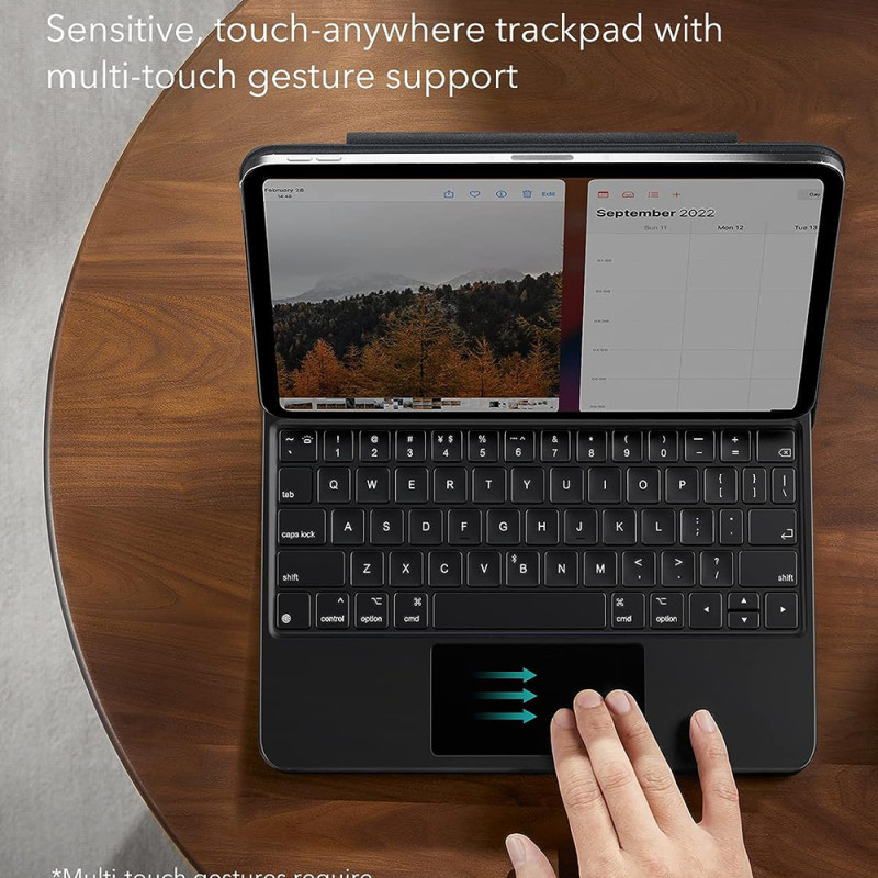 Husa + tastatura iPad 10 (2022) 10.9 ESR Rebound Magnetic, negru - 4