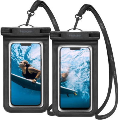 Husa universala pentru telefon (set 2) - Spigen Waterproof Case A601 - Black - 1