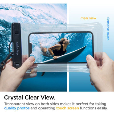 Husa universala pentru telefon - Spigen Waterproof Case A610 - Clear - 3