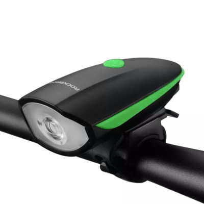 Lanterna pentru Bicicleta 1200mAh, 250lm - RockBros Front T6 LED (7588-G) - Green - 1