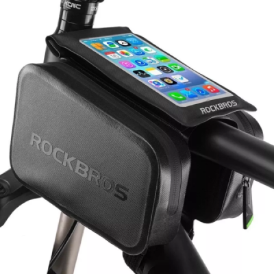 Geanta pentru Bicicleta cu Husa Telefon - RockBros (AS-006BK) - Black - 2