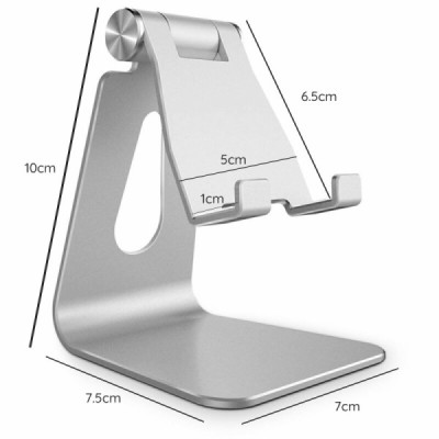 Suport Birou Telefon / Tableta - Techsuit Folding (Z4A) - Silver - 7