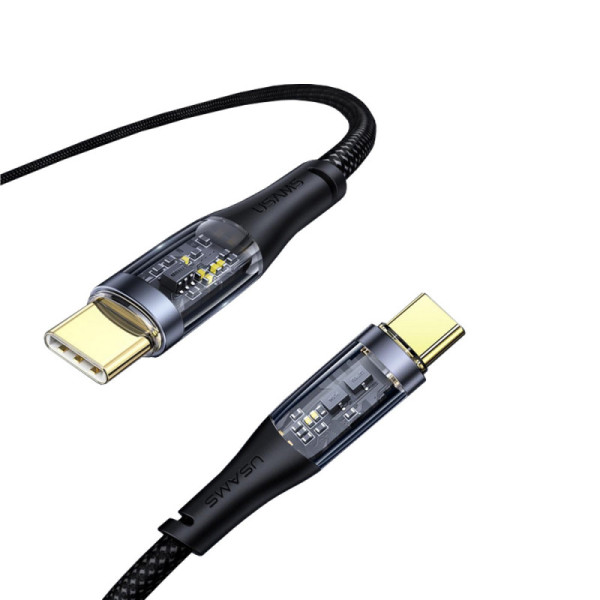 Cablu de Date Type-C la Type-C PD, 100W, 1.2m - Usams Icy Series (US-SJ574) - Black