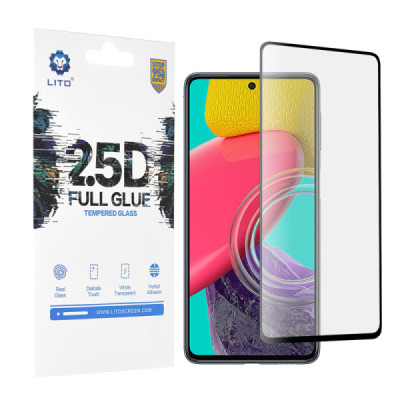 Folie pentru Samsung Galaxy M53 5G - Lito 2.5D FullGlue Glass - Black - 1