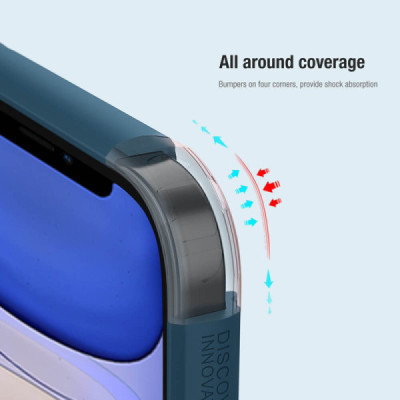 Husa pentru iPhone 14 - Nillkin Super Frosted Shield - Blue - 4