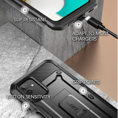 Husa pentru Samsung Galaxy A13 4G / A13 5G / A04s - Supcase Unicorn Beetle Pro - Black - 7